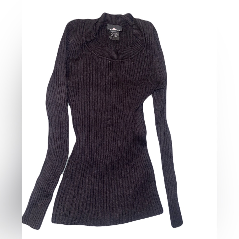 It's Our Time Black Ribbed Turtleneck Sweater